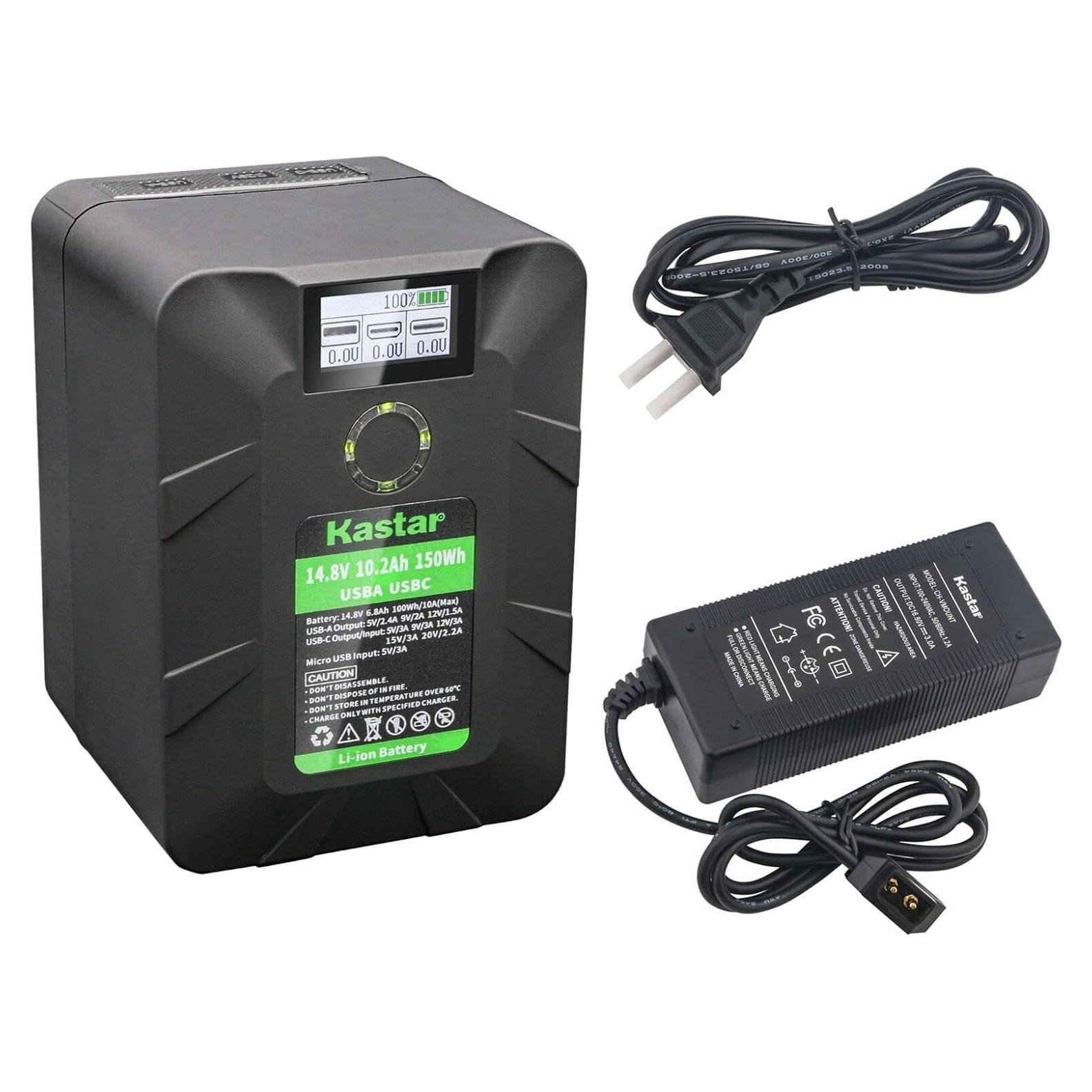 Batería V-Mount Kastar BP-Y150W + Cargador D-Tap 100Wh
