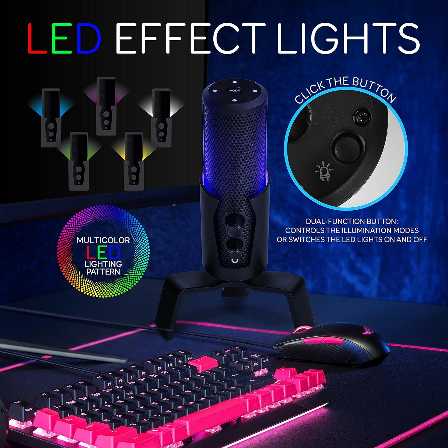 Micrófono USB Pyle PDMIUSBMT300 con 4 Patrones de Captura