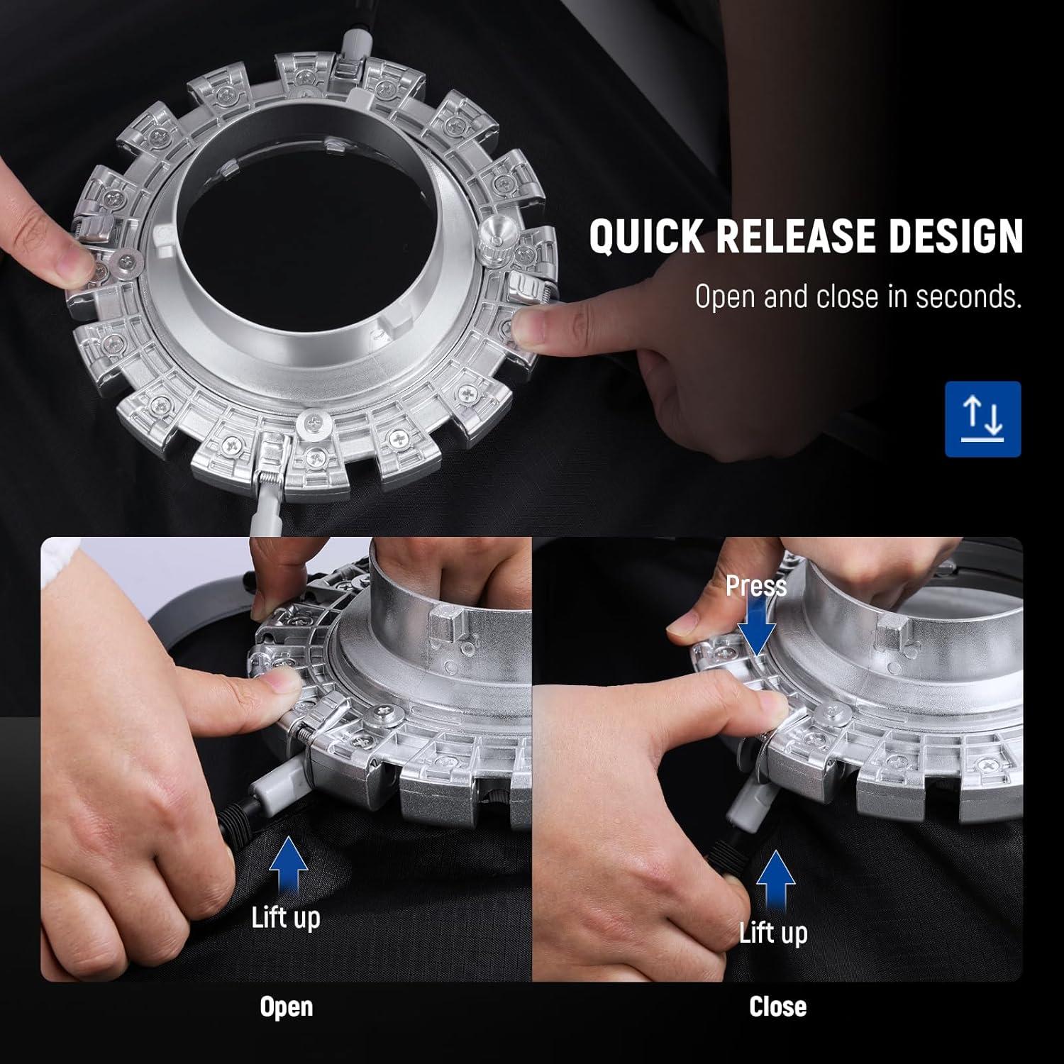 Caja Suave Plegable NEEWER 40x40cm con Difusores y Bolsa