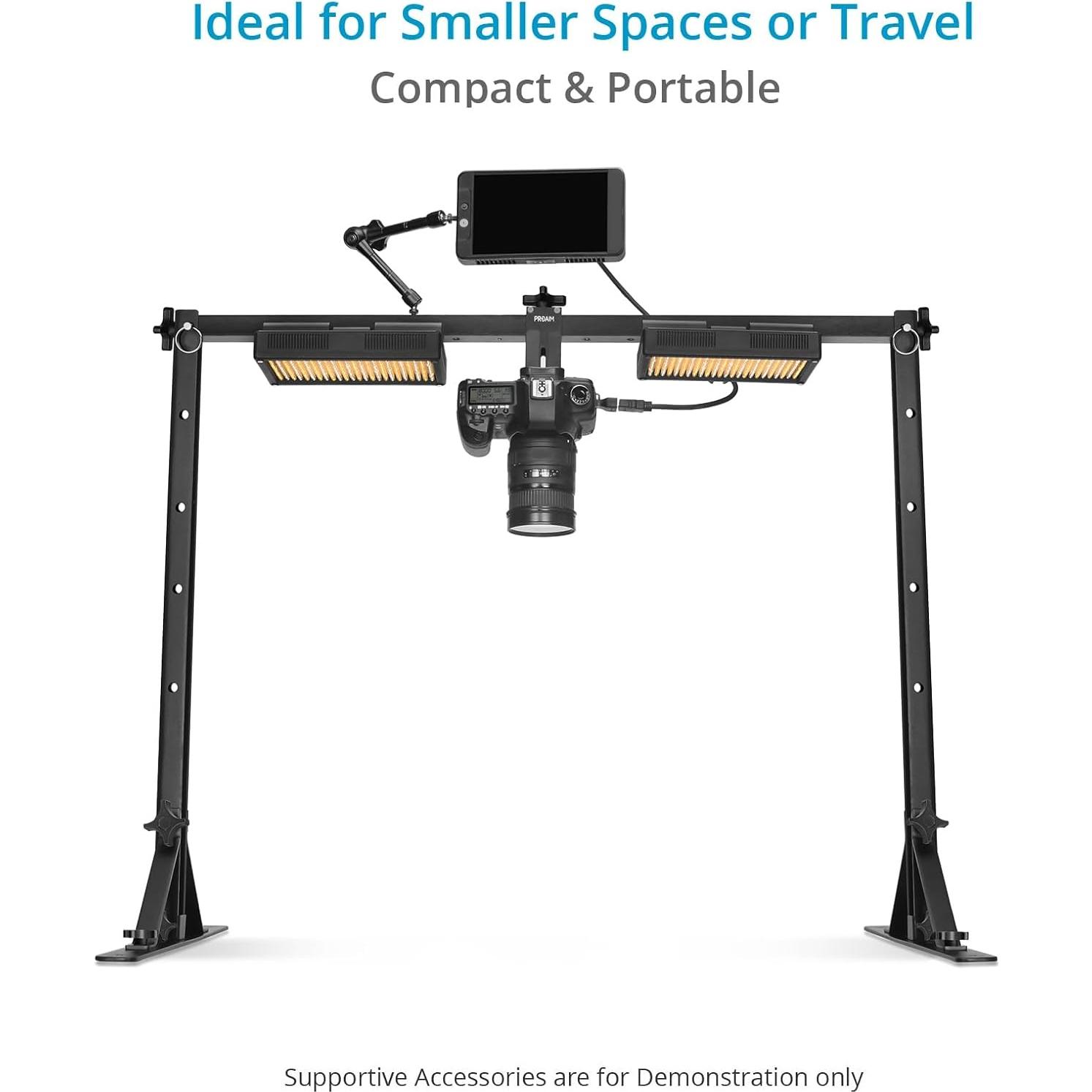 Plataforma Aérea PROAIM 88.9x22.9x20.3cm para Cámara y Luz