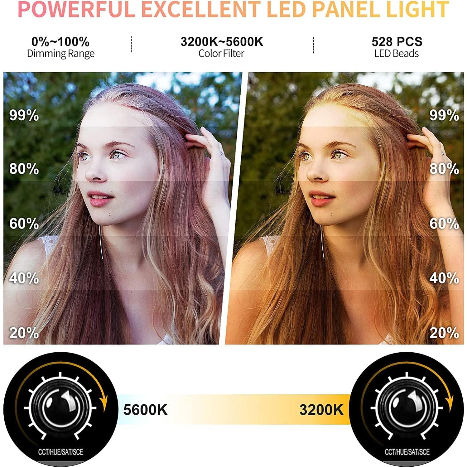 Luz de Anillo GVM 45cm LED RGB con Trípode Ajustable 175cm