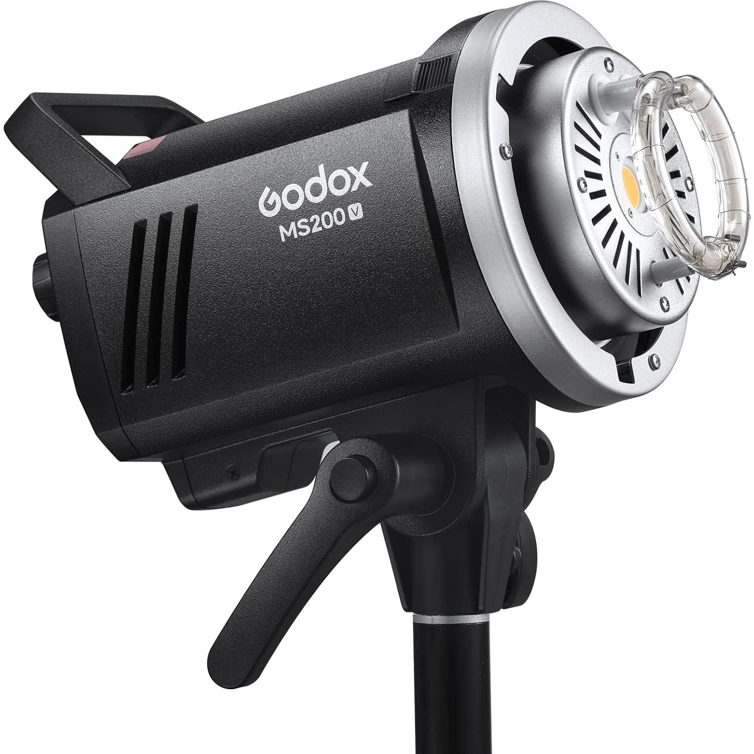 Godox MS200V 200WS 2.4G Wireless X System Studio Flash,5600±200k Color Temperature,0.1-1.8S Recycle Time,Using Godox X1 Trigger & XT16 Transmitter or xpro and x2 Trigger to remotely Control