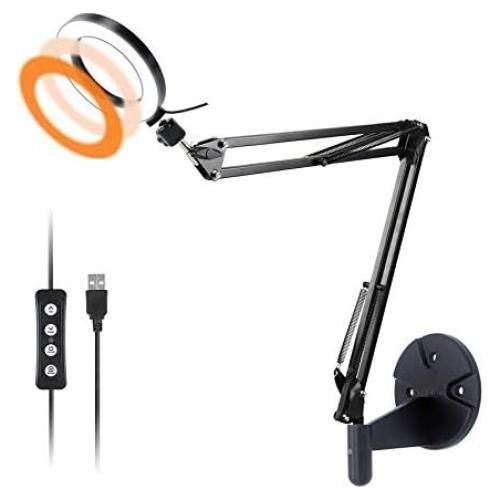 Luz de Anillo USB 20cm Acetaken con Soporte Giratorio 360°