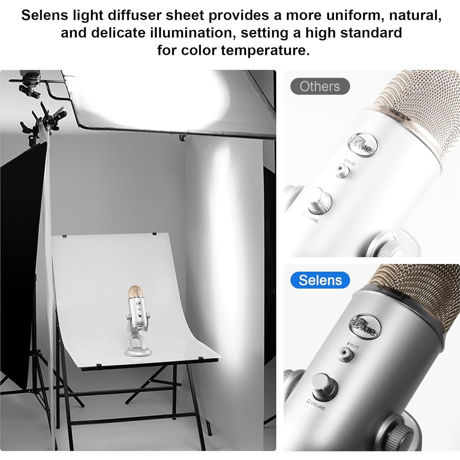 Rollo de Gel Difusor Selens 2.13kg 18m x 1.01m para Fotografía