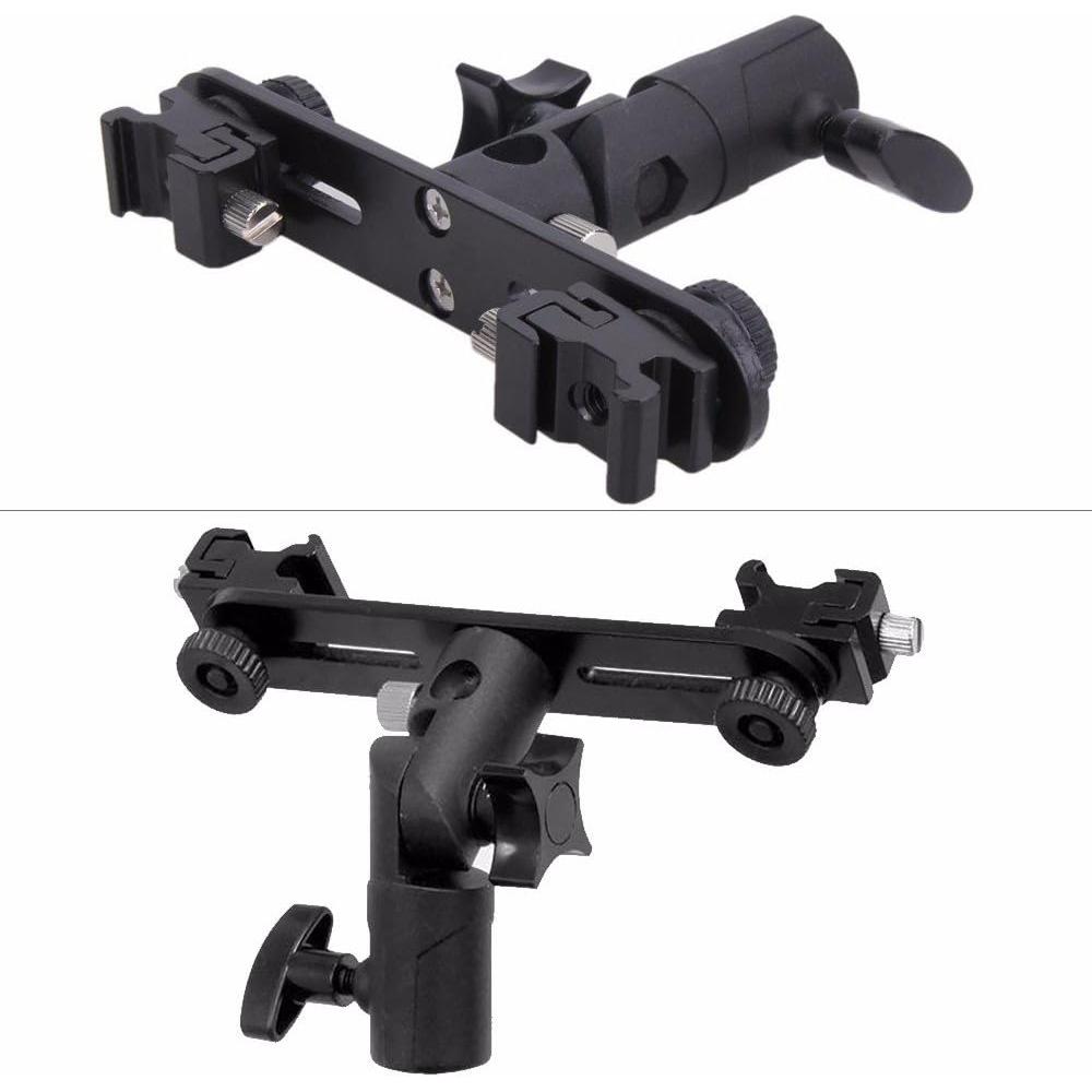 Soporte Doble Ajustable EXMAX E2 para Flash y Paraguas