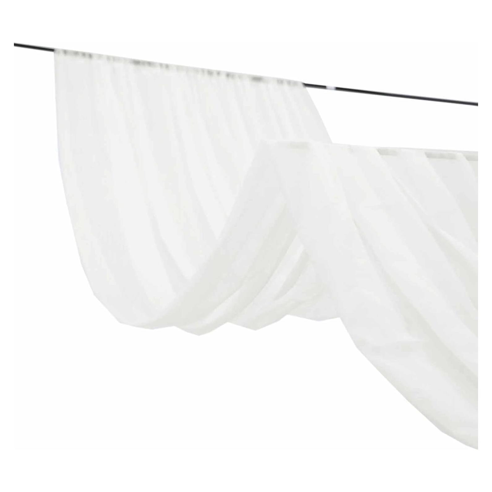 Panel de Cortina Sheer Chiffon Premium Marfil 1.52x9.75m