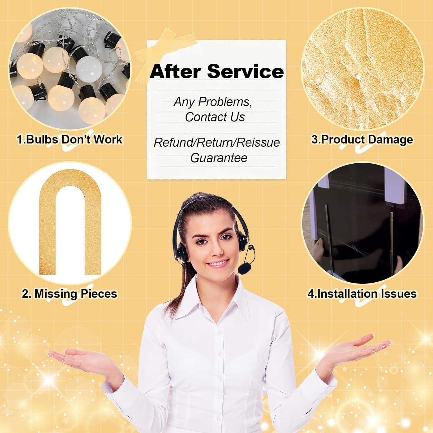 Soporte de Arco de Fondo Dorado Jobkoo 2.03m y 1.68m con Luces