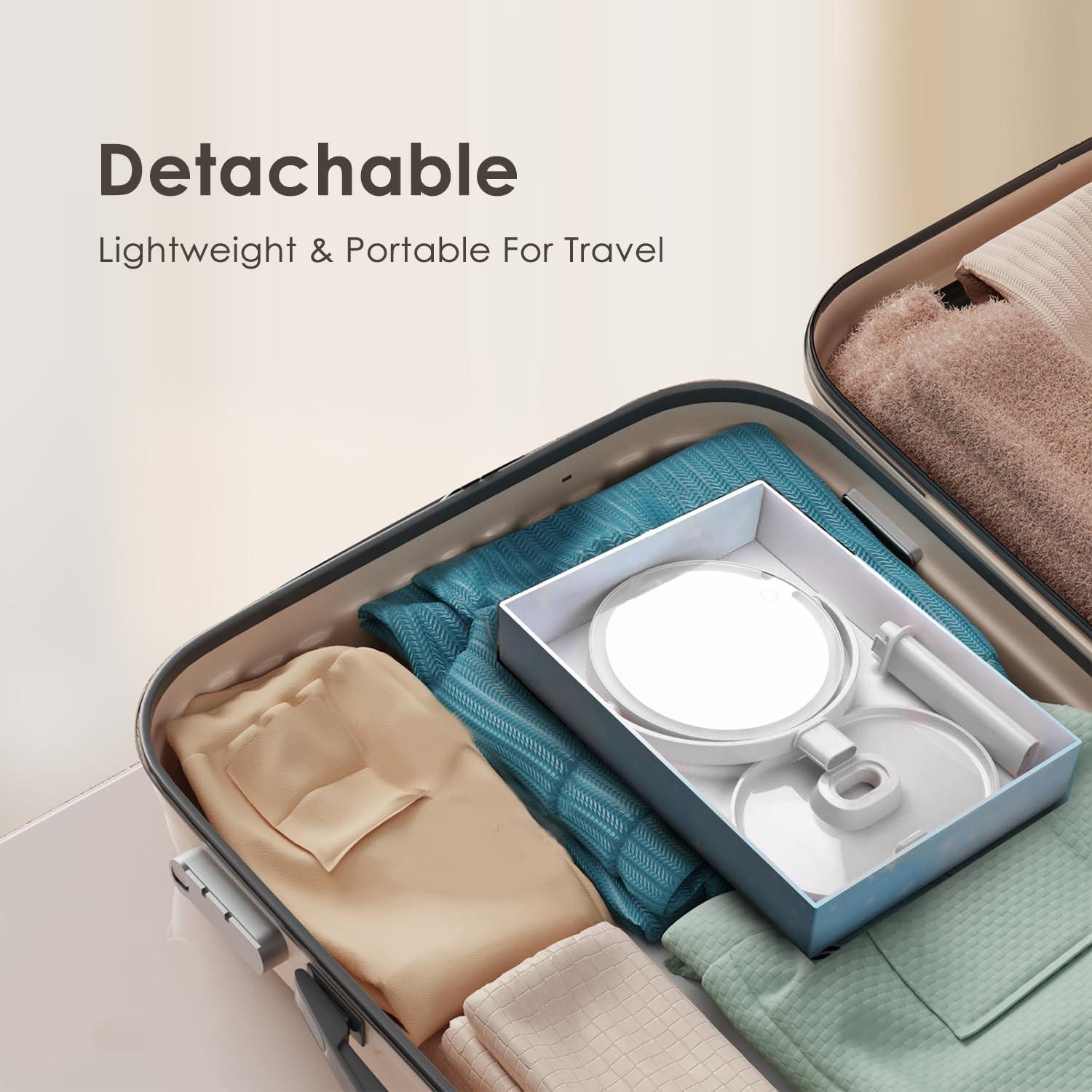 Espejo de Maquillaje Iluminado Genérico 1x/10X Blanco