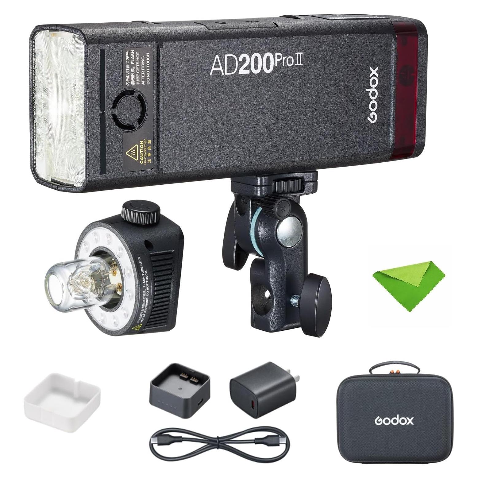 Flash Estroboscópico Godox AD200 Pro II 200Ws TTL Inalámbrico