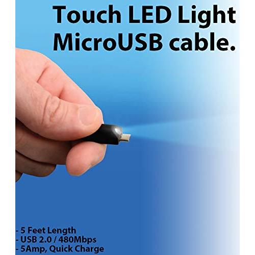 Cable MicroUSB LED 1.52m VOLT PLUS TECH Carga Rápida 5A