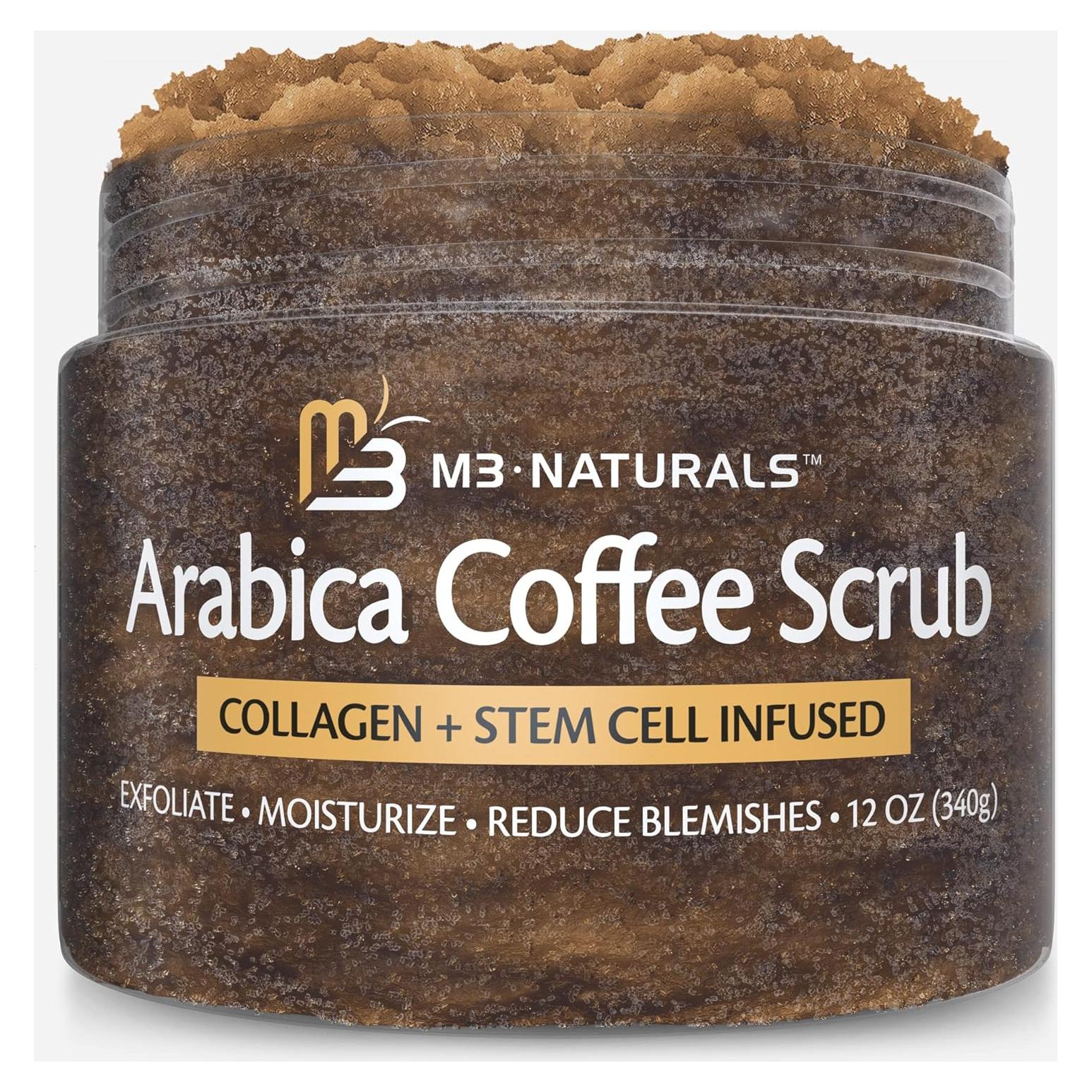 Exfoliante de Café Arábica M3 Naturals 340g con Colágeno