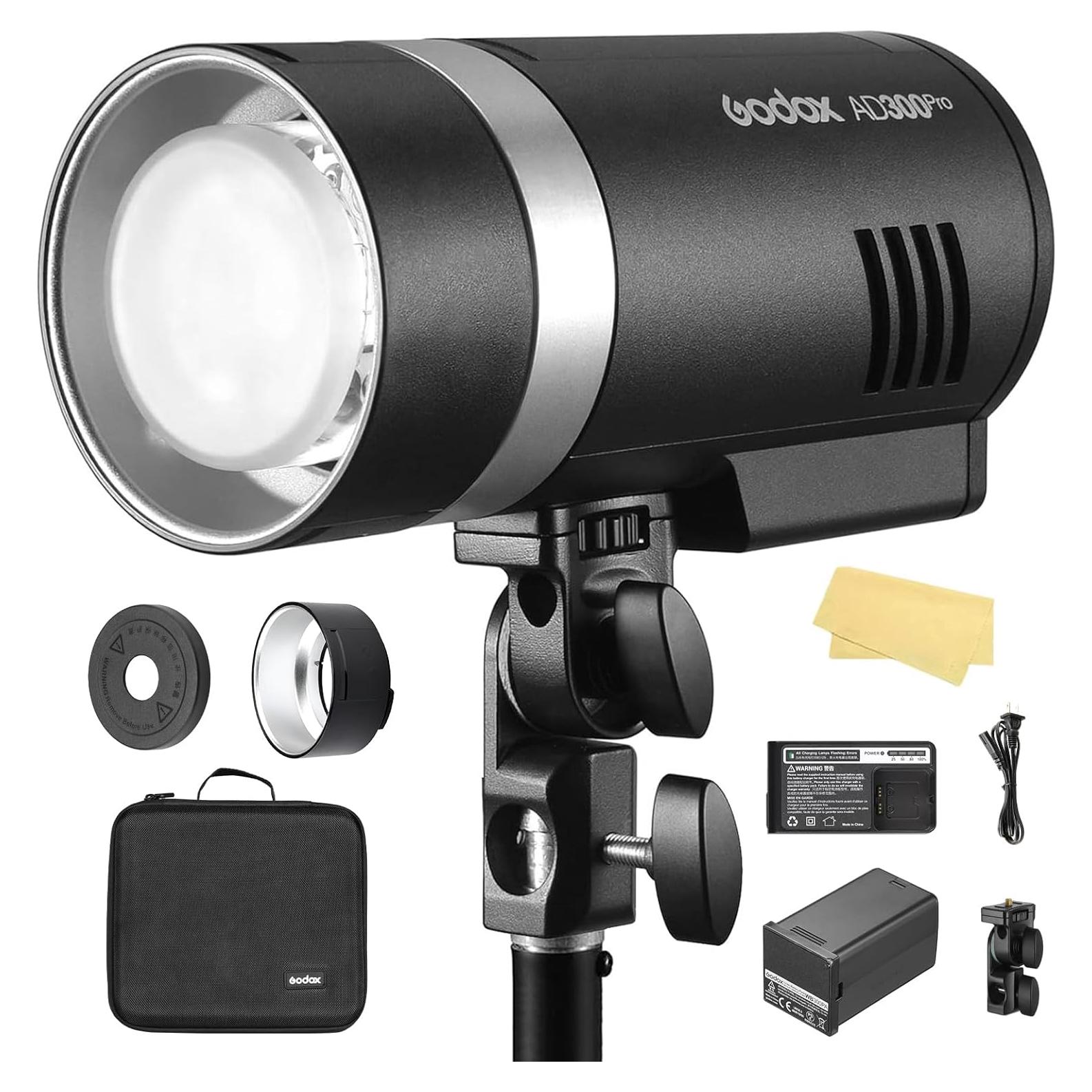 Flash Estroboscópico Godox AD300Pro 300Ws Portátil TTL HSS