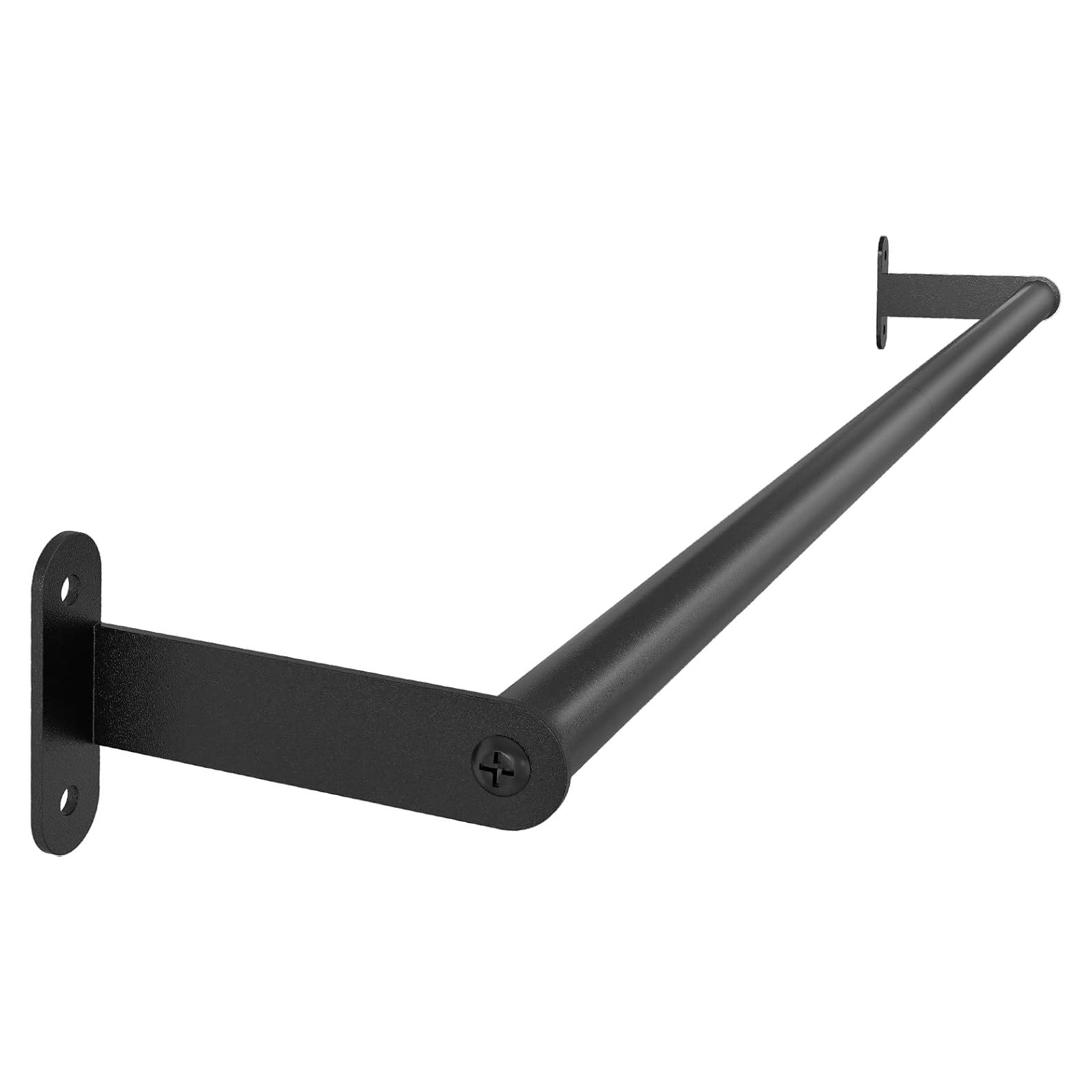 Barra de Toalla MKO Negra 63.5 cm Acero Inoxidable Pared