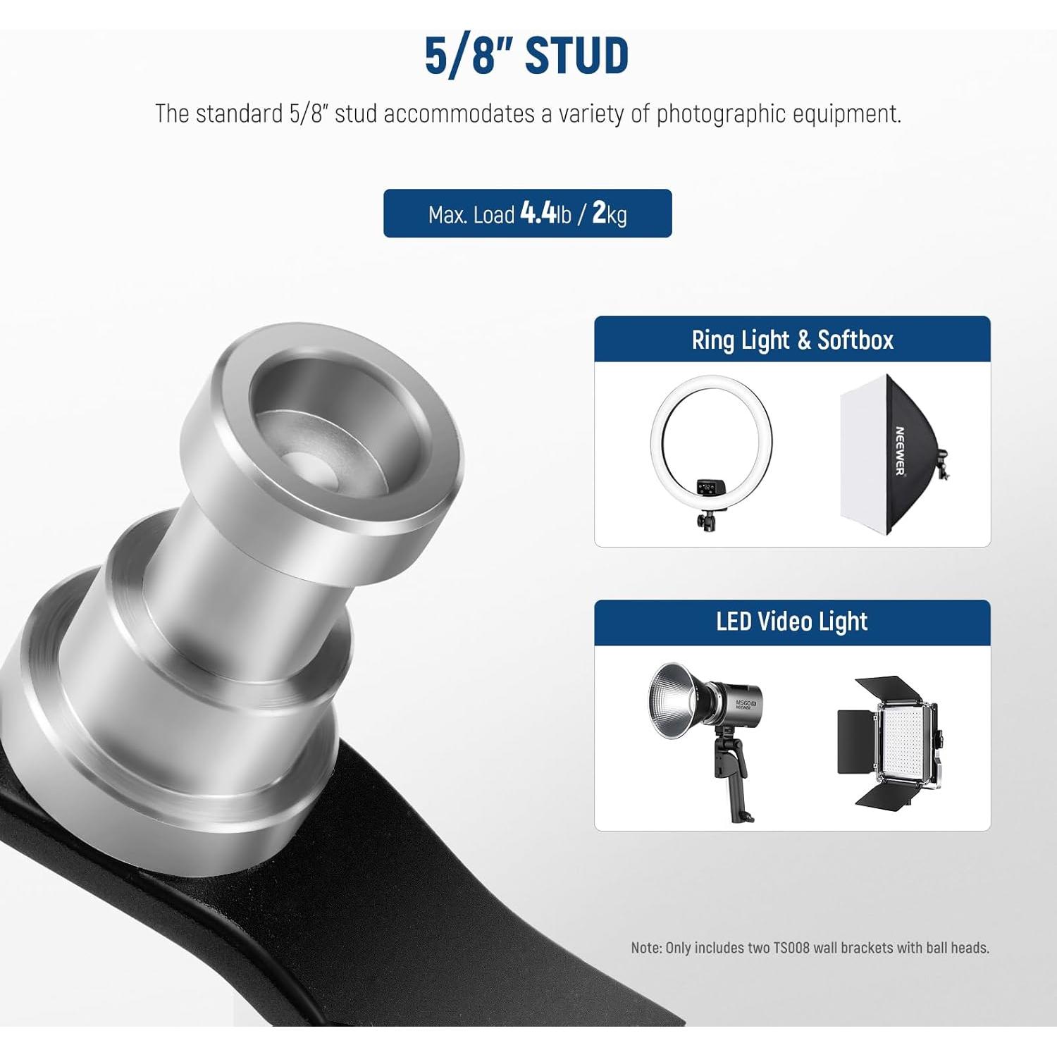 Soporte de Montaje en Pared y Techo NEEWER Tipo T 2kg