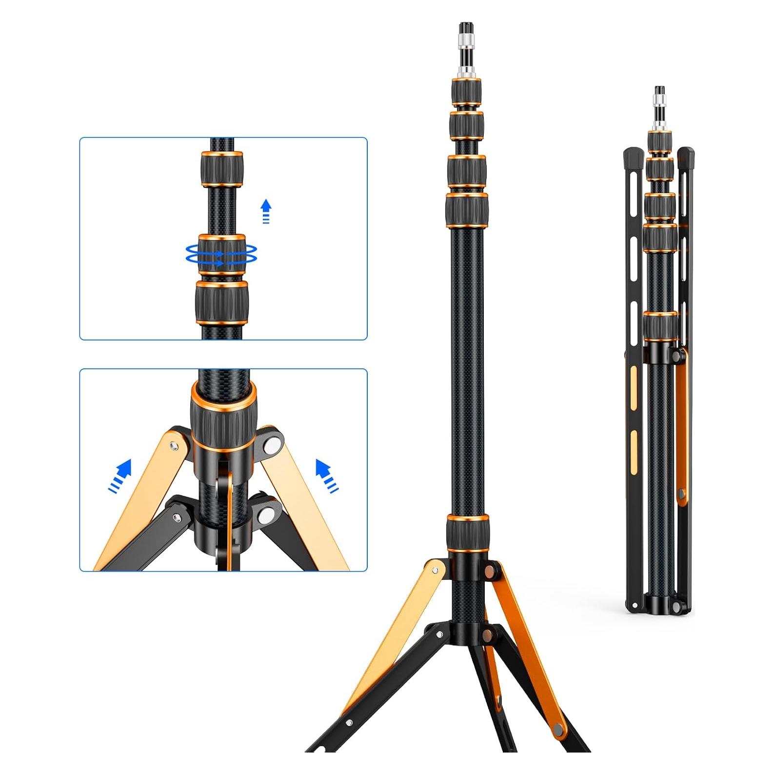Soporte de Luz de Viaje Extensible Soonpho 2.2m con Bolsa