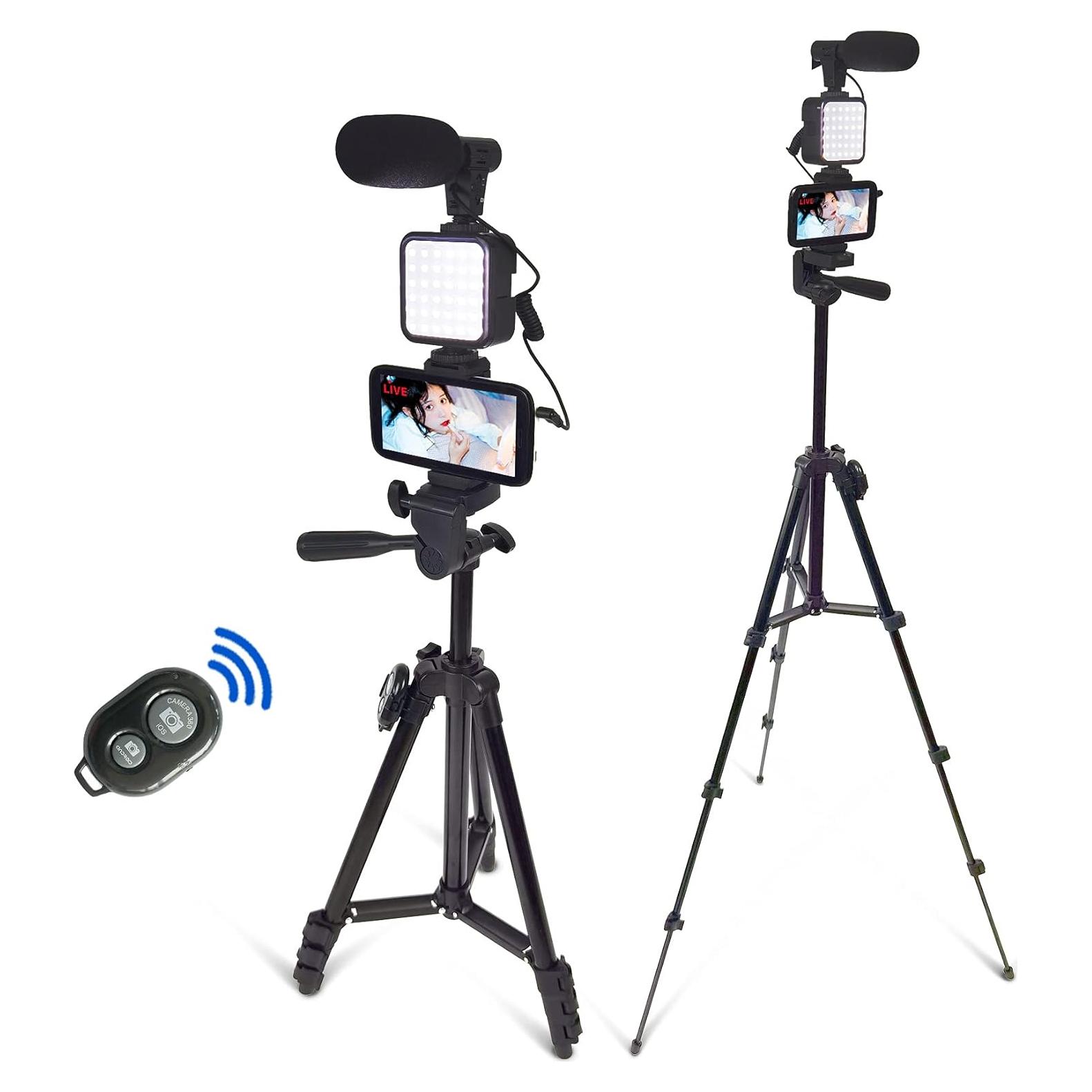 Kit de Vlogging para Smartphone DOCLEEN con Micrófono y Luz