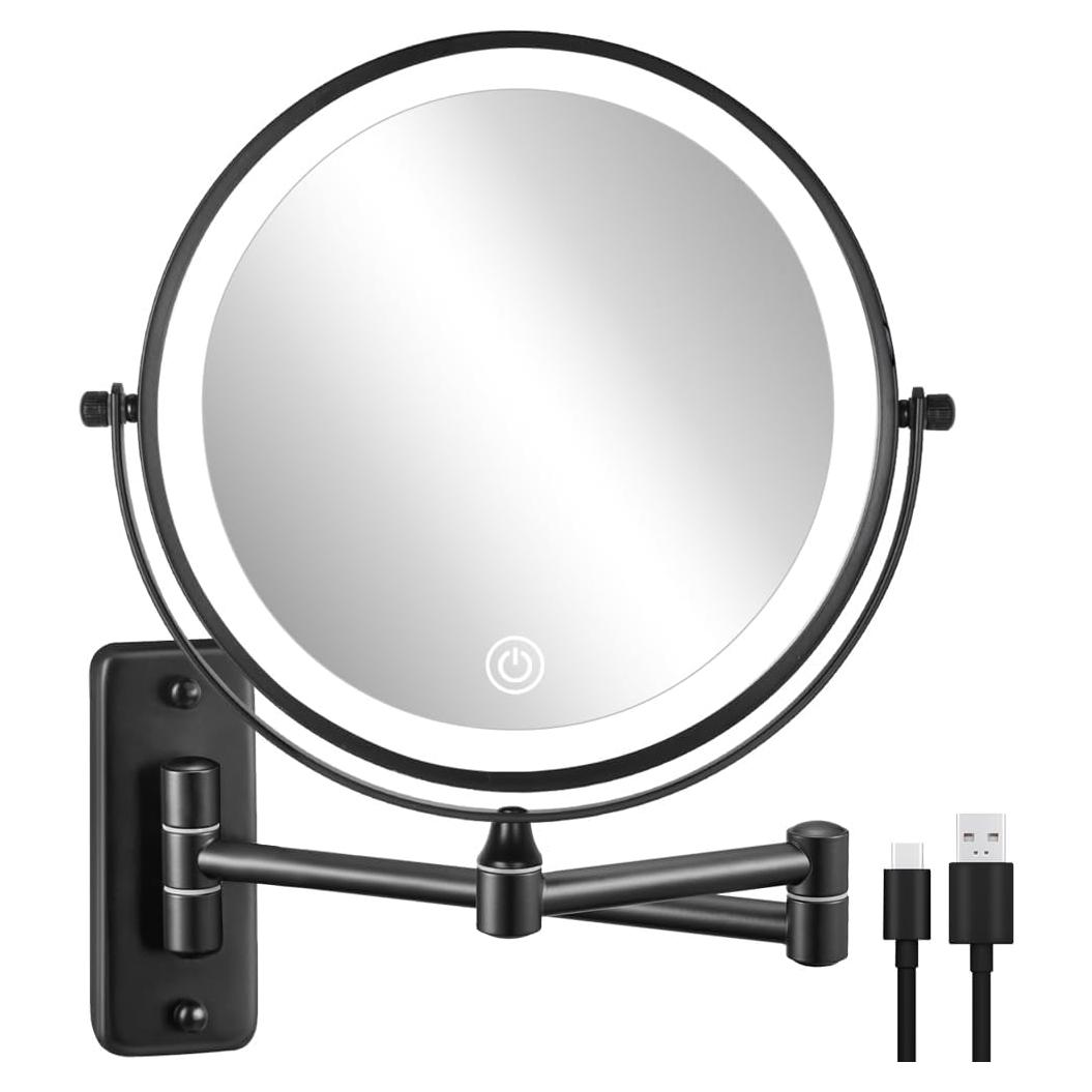 Espejo de Maquillaje Iluminado DECLUTTR 20 cm 10X Aumento