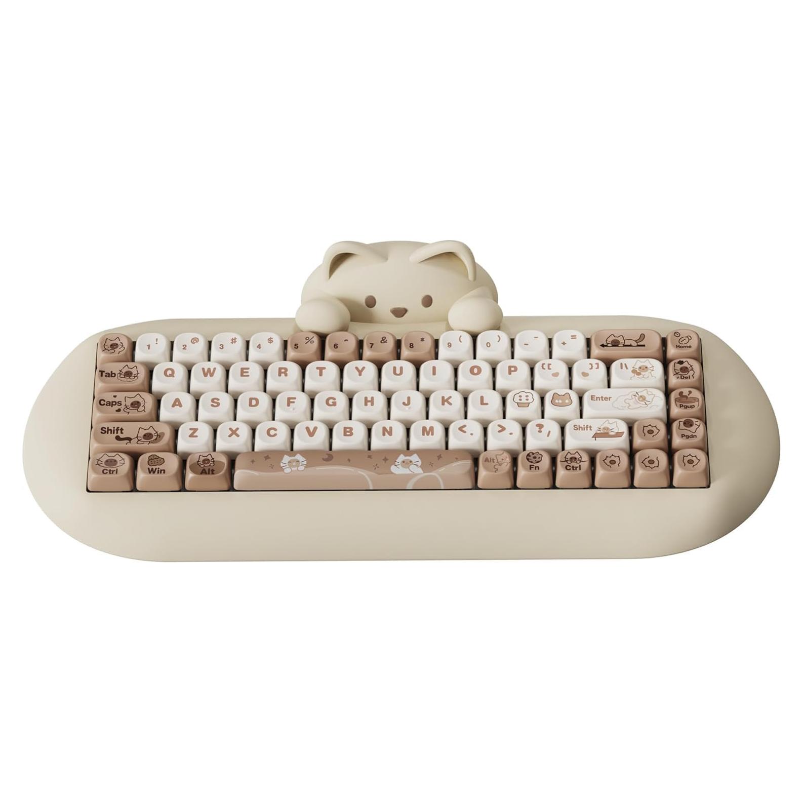 Teclado Mecánico Inalámbrico YUNZII C68, 65% RGB, Ergonómico