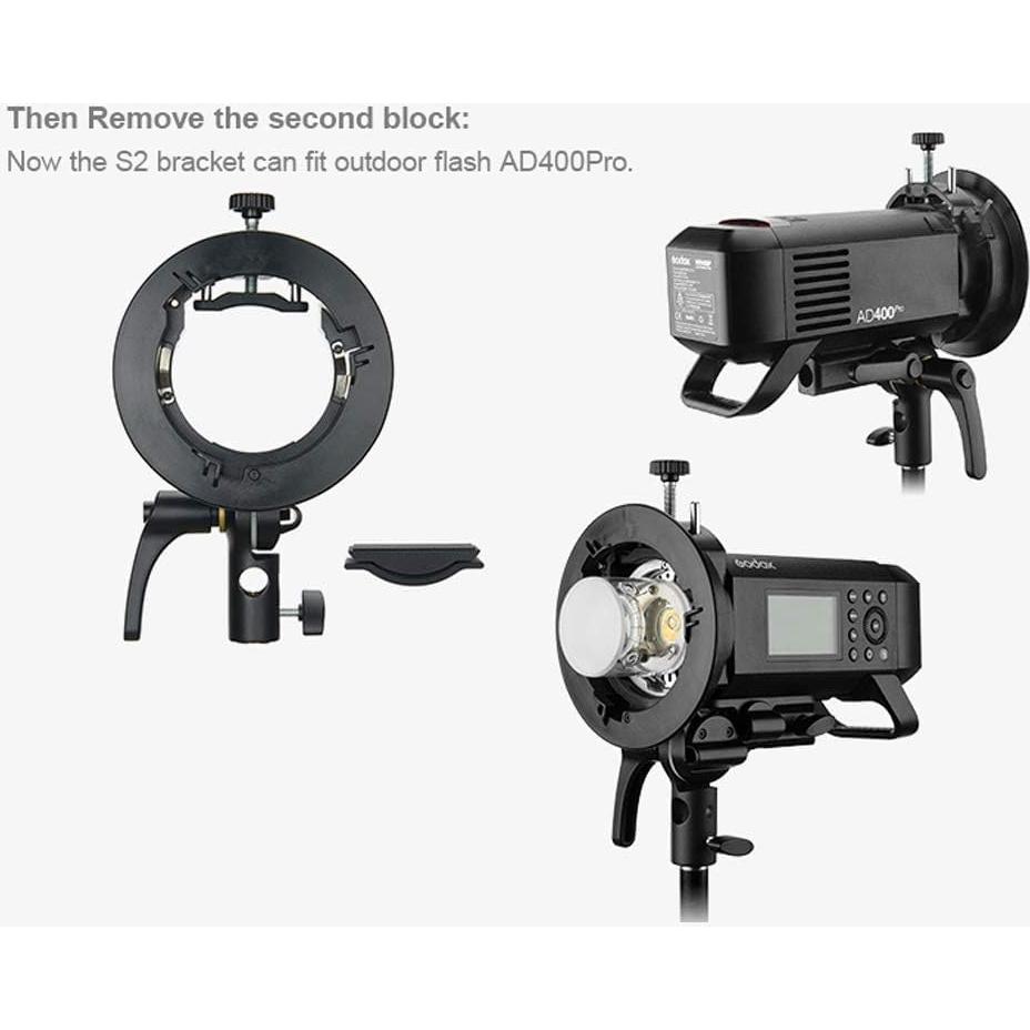 Soporte Godox S2 para Speedlite Bowens - Compatible con V1 AD200Pro