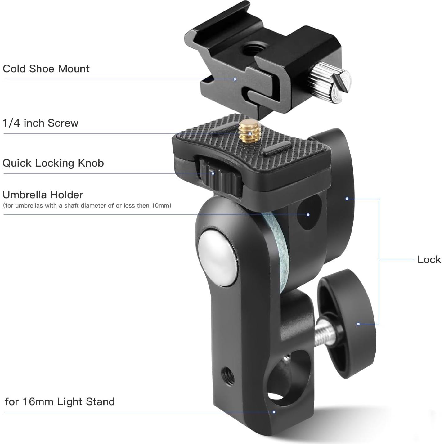 Soporte de Flash Godox AD-E2 con Montura de Zapata Fría - 2 Piezas