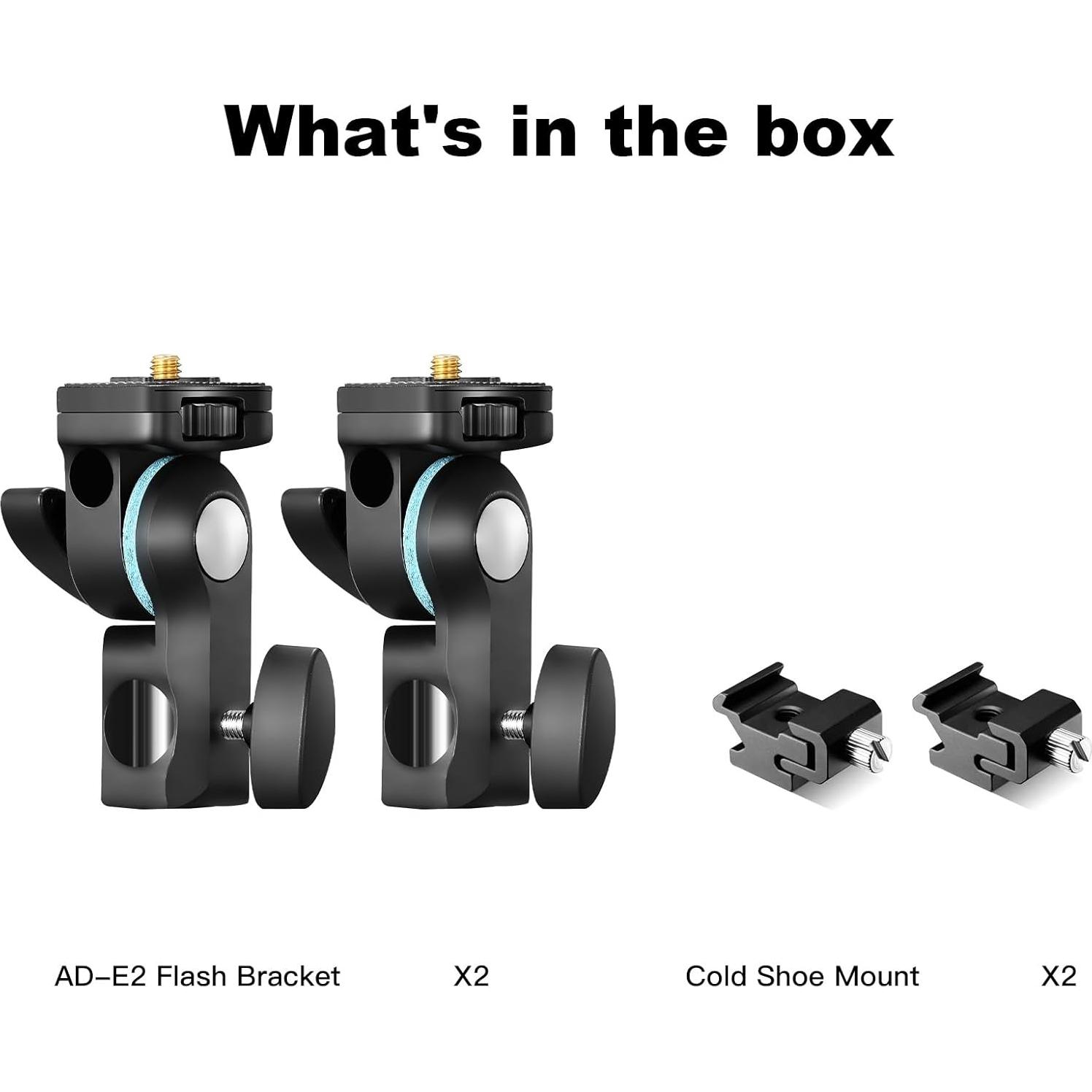 Soporte de Flash Godox AD-E2 con Montura de Zapata Fría - 2 Piezas