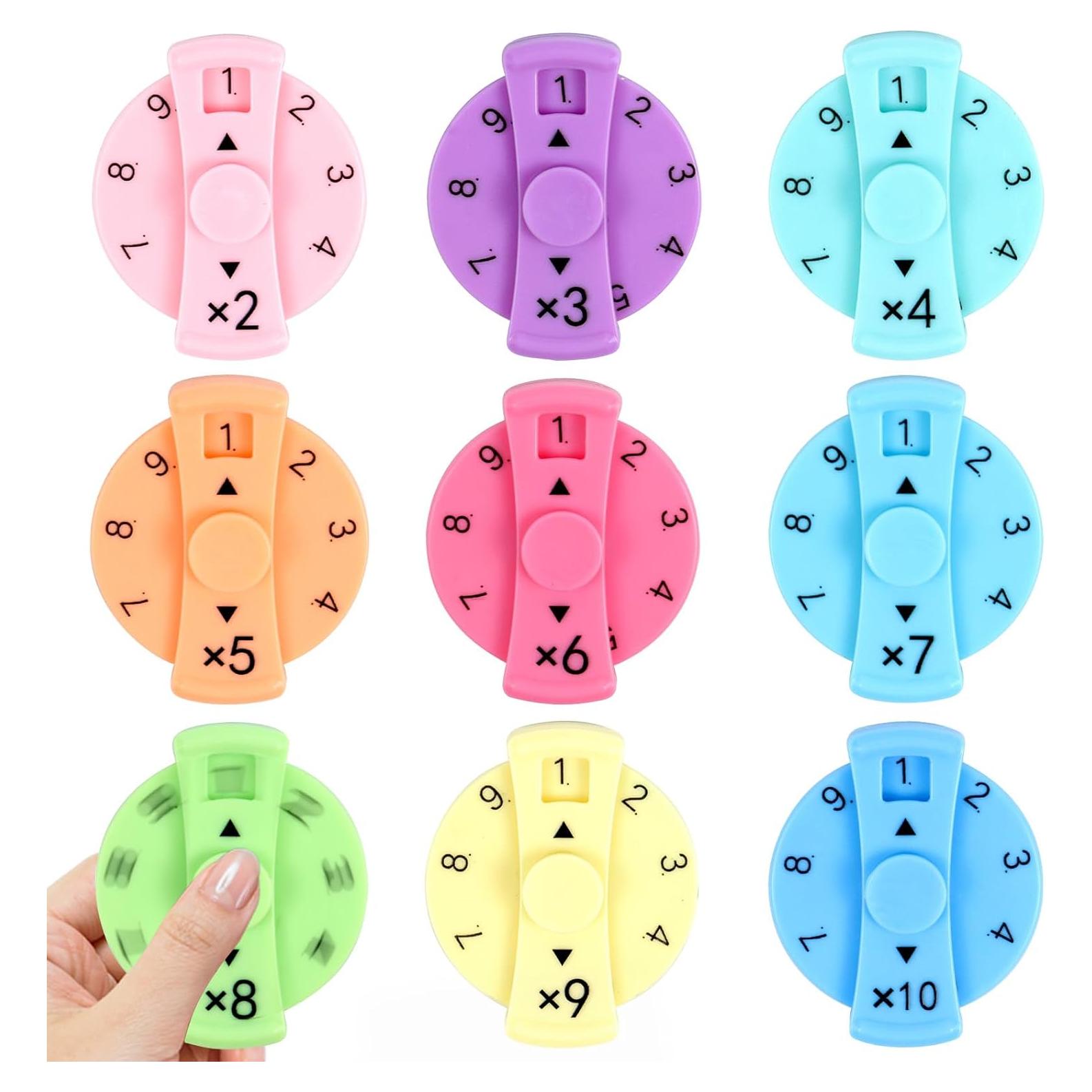 9 Spinners Antiestrés Matemáticos QETRABONE para Aprender