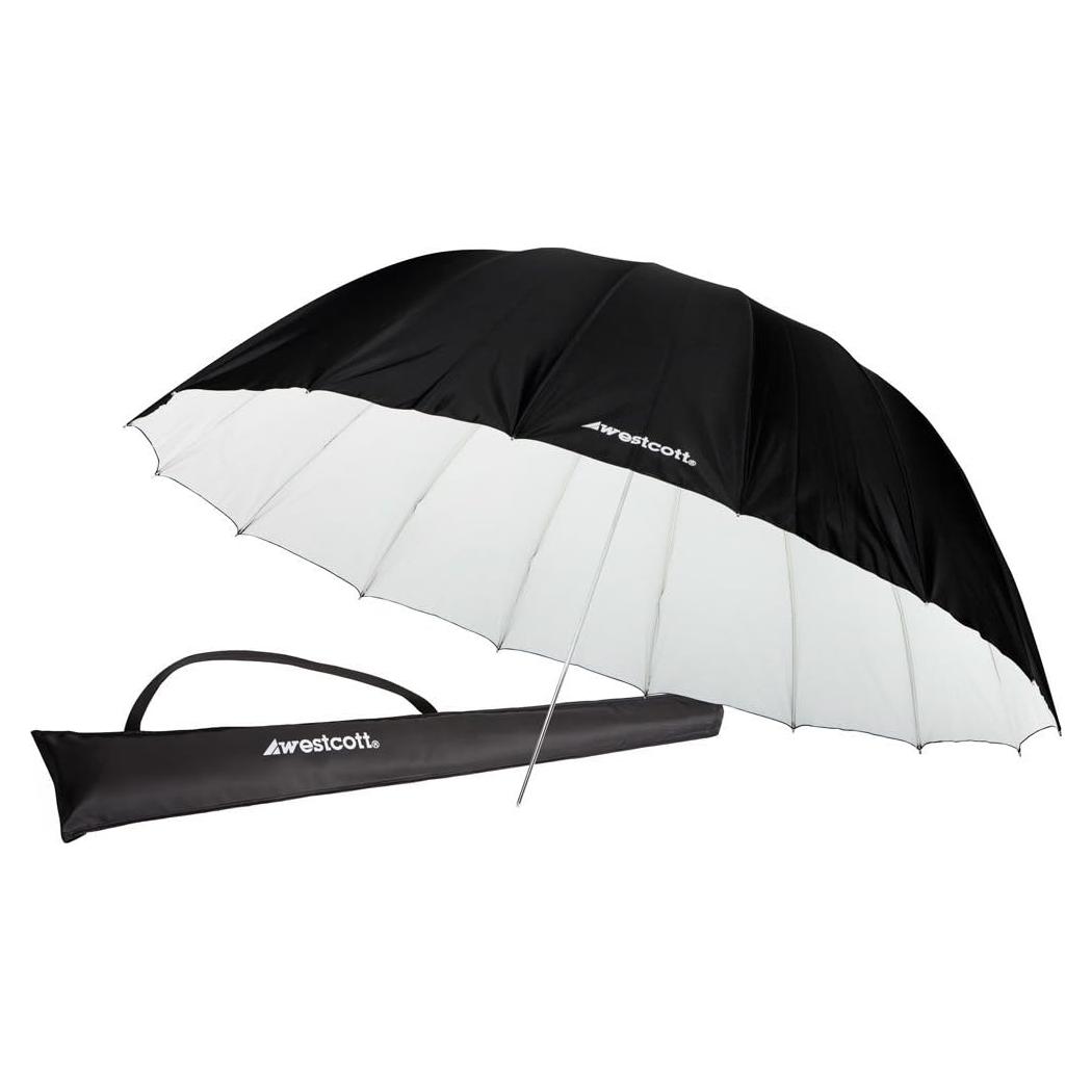 Paraguas Parabólico Blanco Westcott 4634 2.13m con Cubierta Negra