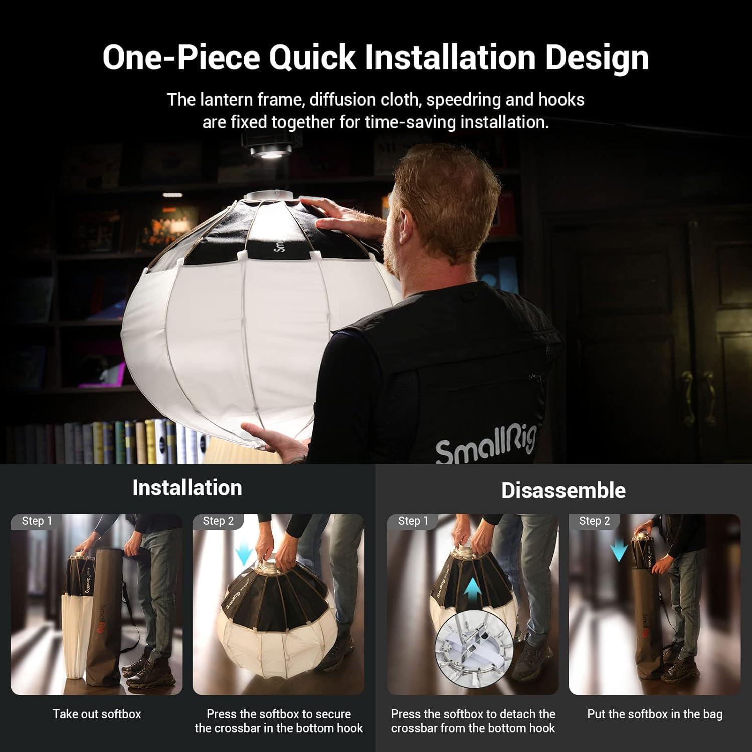 Softbox Linterna SmallRig 90x90cm con Puertas de Tela