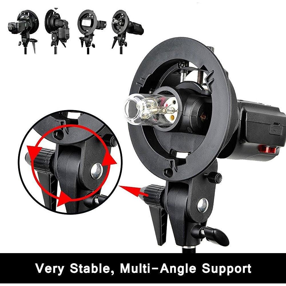 S Type Bracket Stable Bowens S Mount Holder for Speedlite Flash Snoot Softbox Photo Studio Plastic Umbrella Mount Bracket