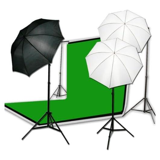 ePhoto 3 x Muslins Backdrop Background Support System Studio Photography Video Lighting Kit H4046
