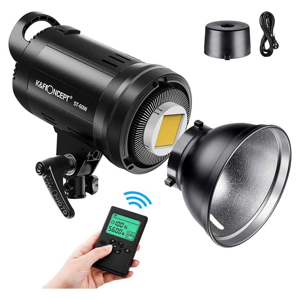 Luz de Video LED K&F Concept 60W Bowens 5600K CRI95+