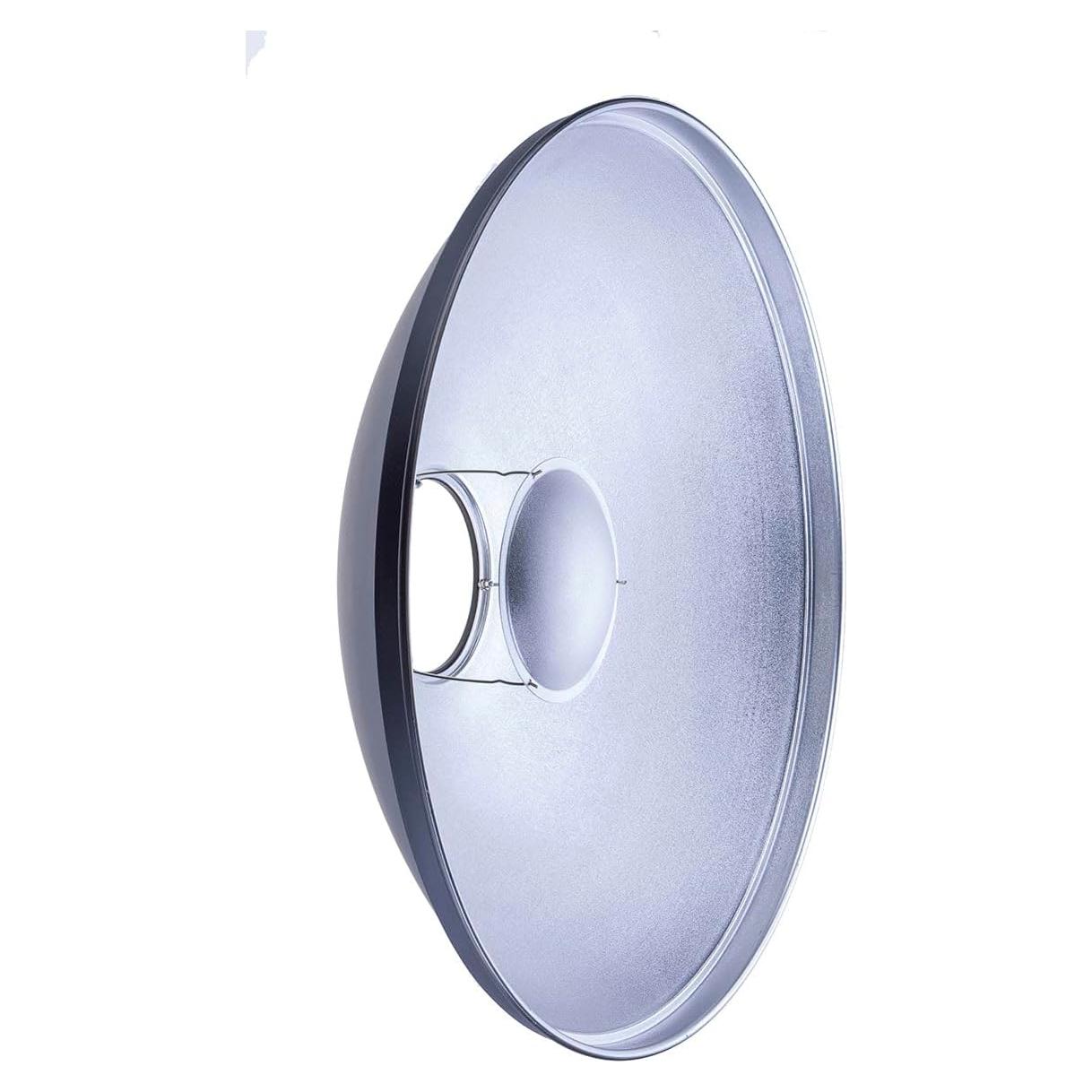 Plato de Belleza Plateado 43cm Glow para Balcar/Alien Bees