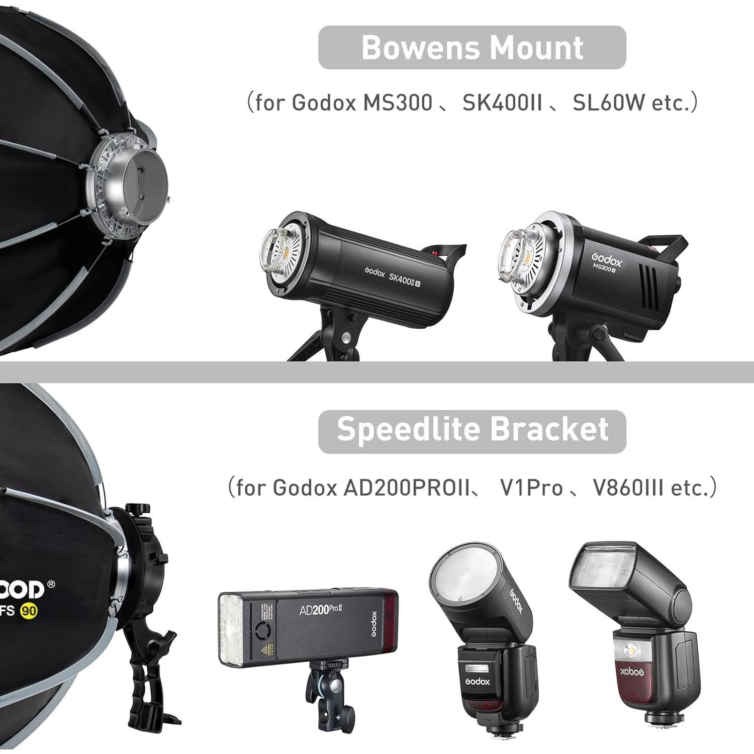 Softbox 90cm LAPGOOD FS90 para Fotografía Profesional