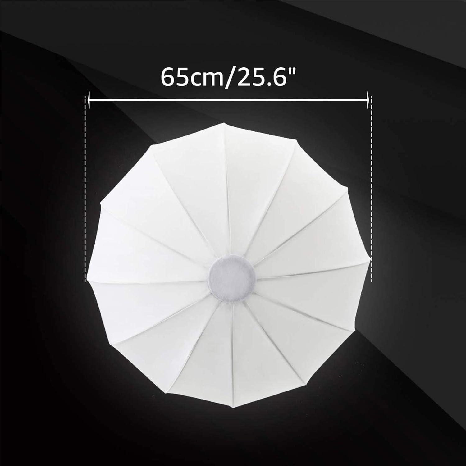 Godox CS-65D Lantern Softbox,Bowens Mount,Quick-Install 65cm Collapsible Globe Softbox for Photo Portrait Studio Video Continuous Lighting Photography