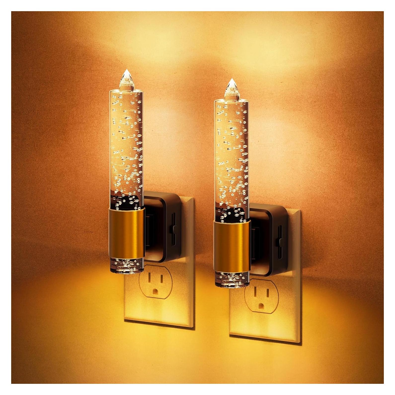 Luz Nocturna LED JandCase Ámbar con Sensor 2 Piezas