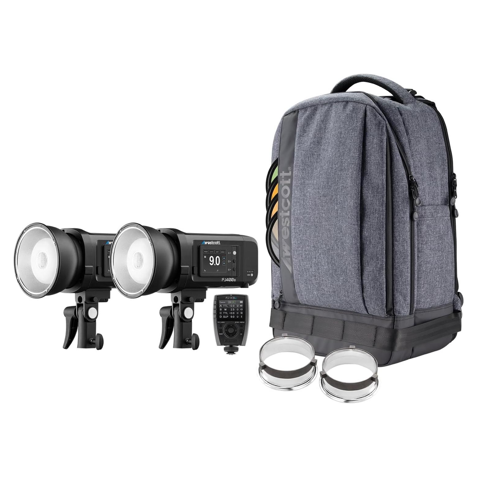 Kit de Mochila con 2 Estroboscopios Westcott FJ400 II 400Ws