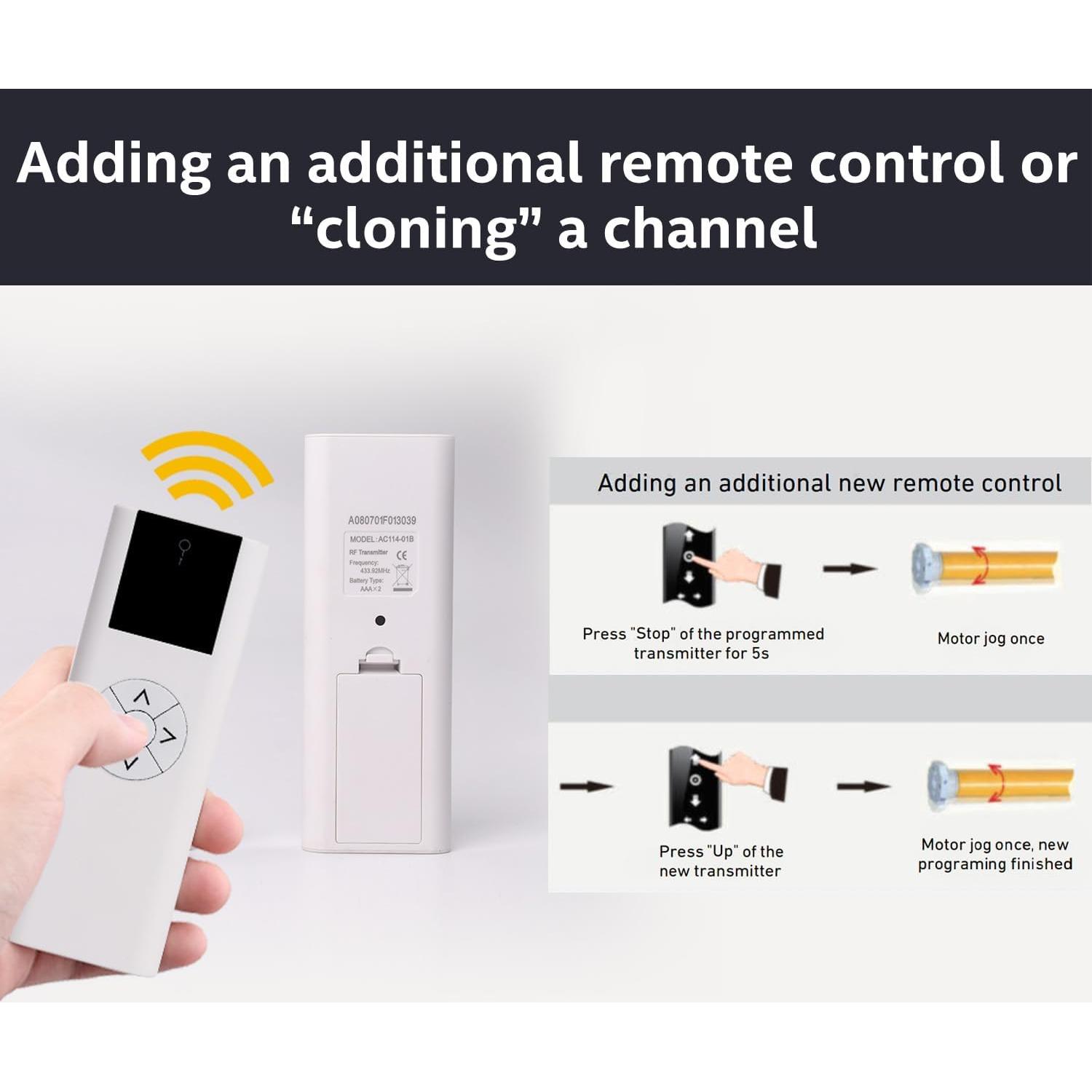 Controlador de Persianas HUIYEETEX AC114-01 1 Canal Inalámbrico