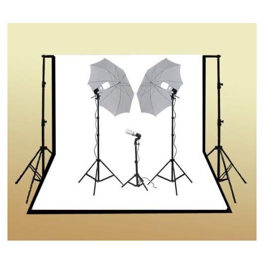 Kit de Luz de Estudio ePhoto ULS 105 con Fondos Muselina