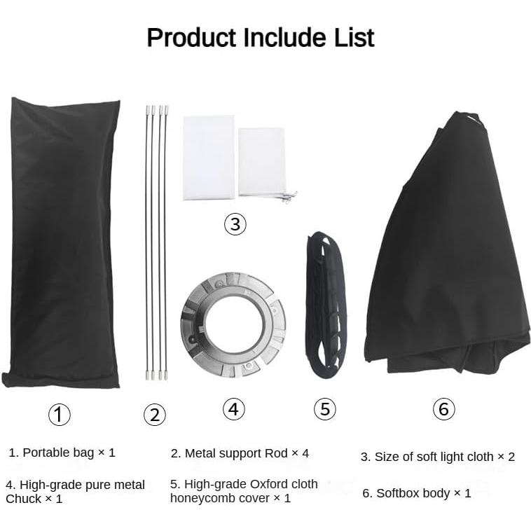 Caja Suave Reflex 60x90cm Plegable con Difusores y Rejilla