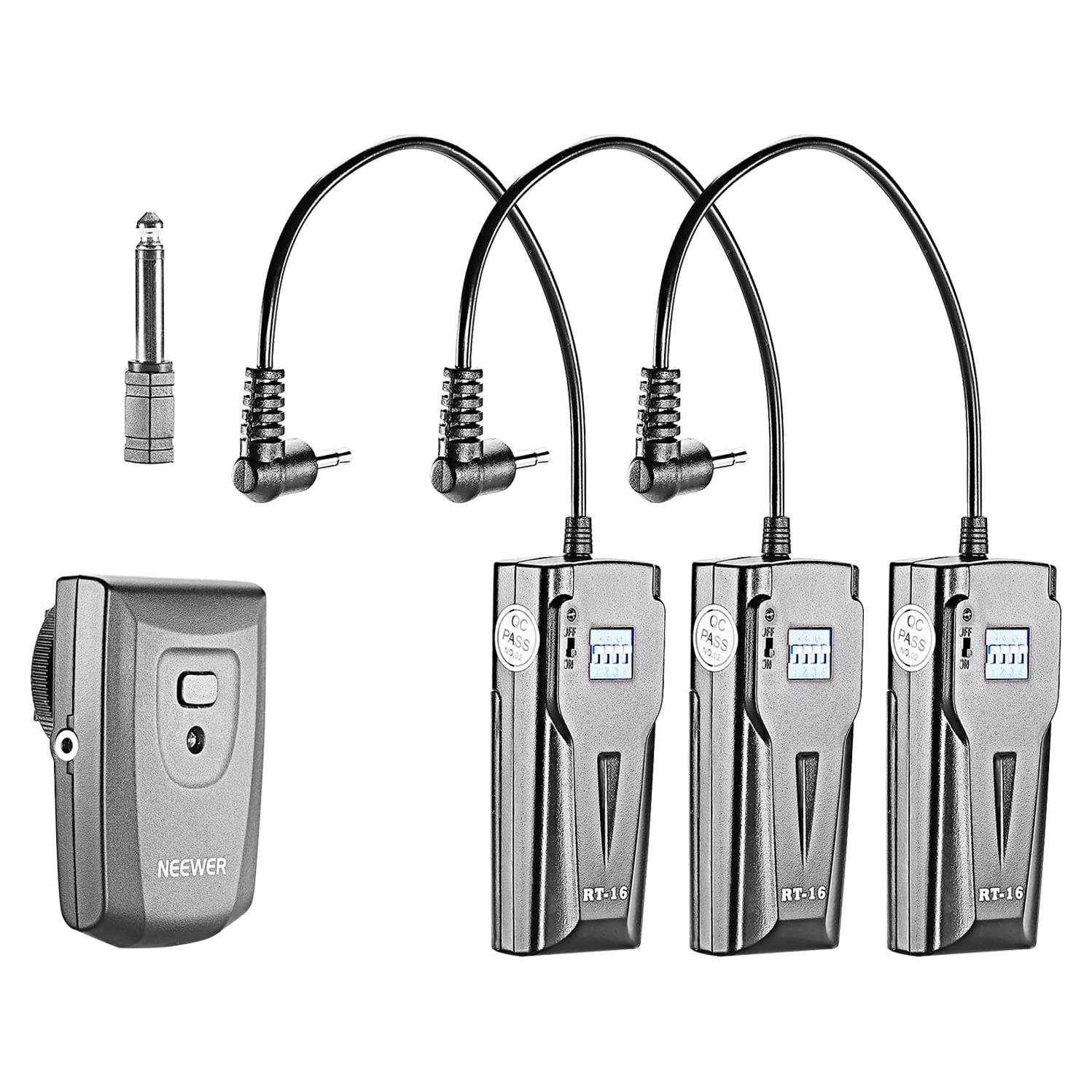 Disparador Inalámbrico Neewer RT-16 con 3 Receptores 30m