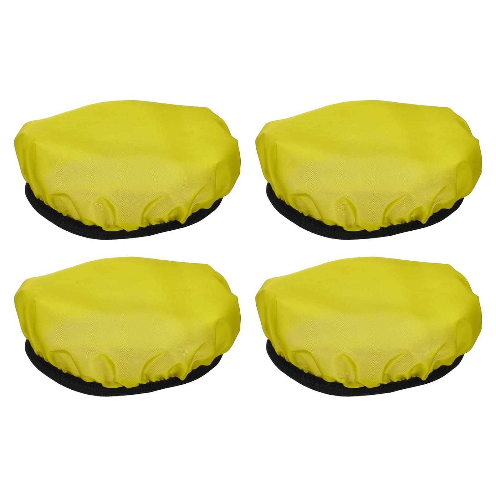 PATIKIL 7" 18cm Soft Diffuser Lamp Cover, 4 Pack Cloth Diffuser Strobe Reflector Lamp Sock for Flash Light Beauty Dish Photography Studio, Yellow