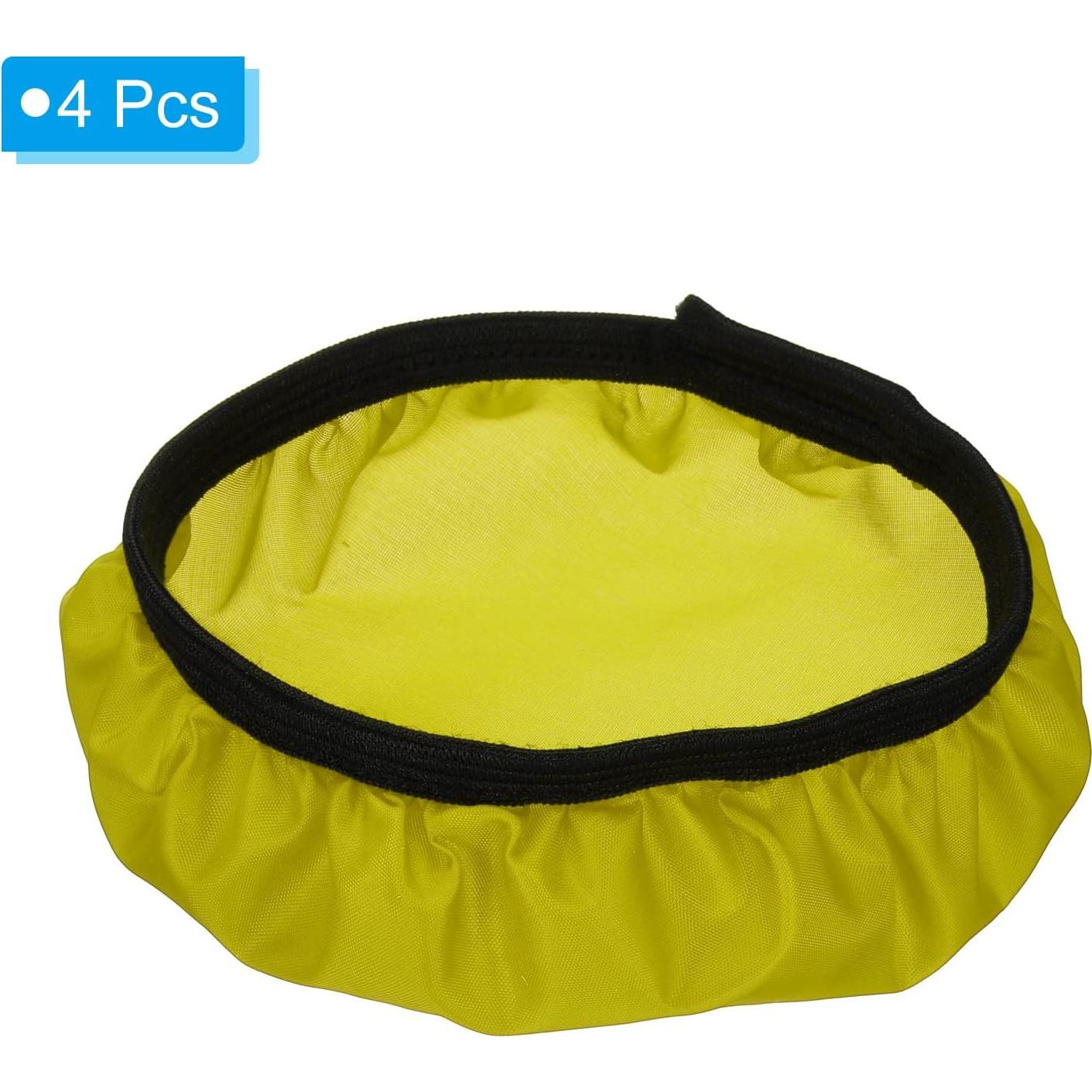 PATIKIL 7" 18cm Soft Diffuser Lamp Cover, 4 Pack Cloth Diffuser Strobe Reflector Lamp Sock for Flash Light Beauty Dish Photography Studio, Yellow