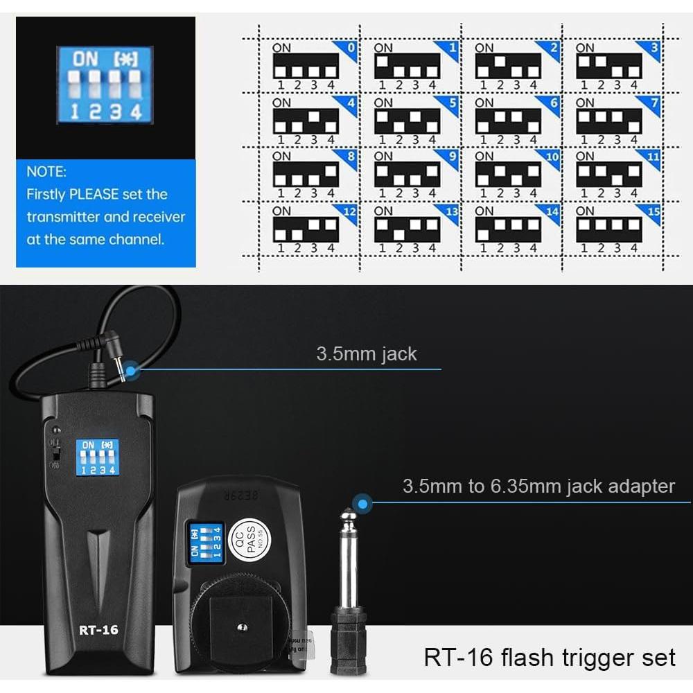 Disparador Inalámbrico Godox RT-16 para Flash de Estudio