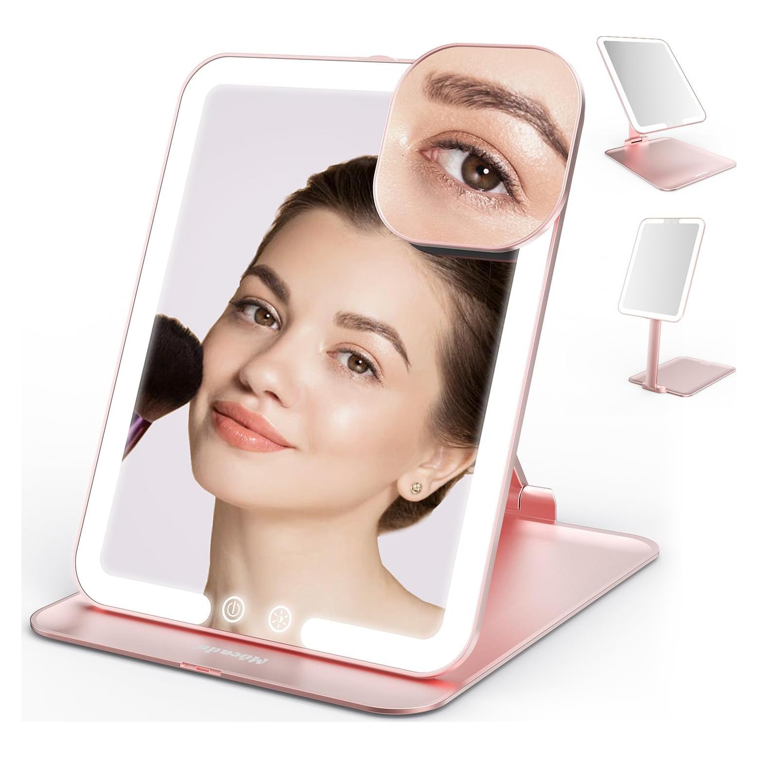 Espejo de Maquillaje Mocado Plegable Triple con Luz LED