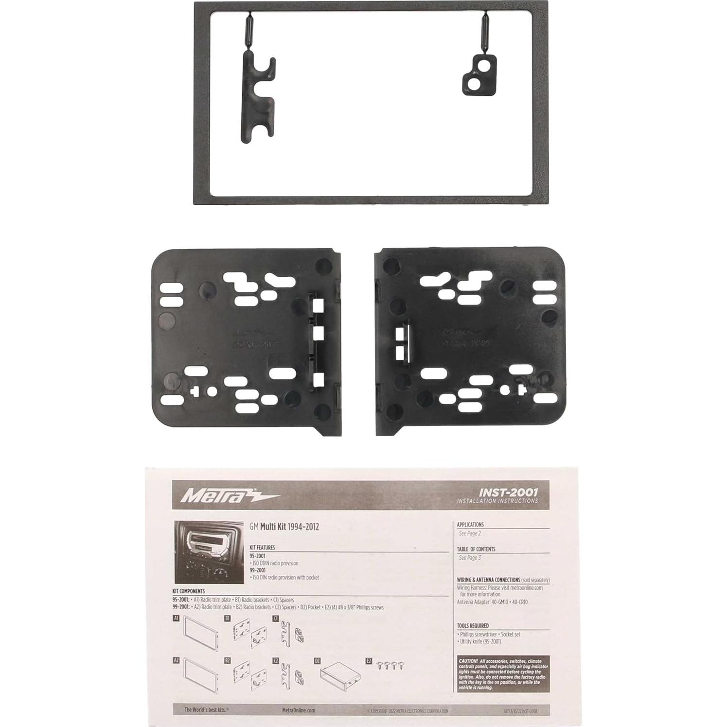 Kit de Instalación Tablero Double DIN Metra 95-2001 GM