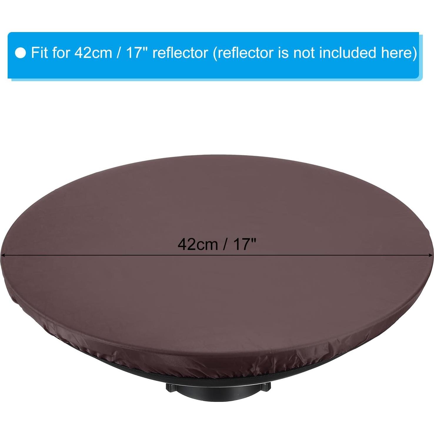 PATIKIL 17" 42cm Soft Diffuser Lamp Cover, 2pcs Cloth Diffuser Strobe Reflector Lamp Sock for Flashing Light Dish Photography Studio, Red