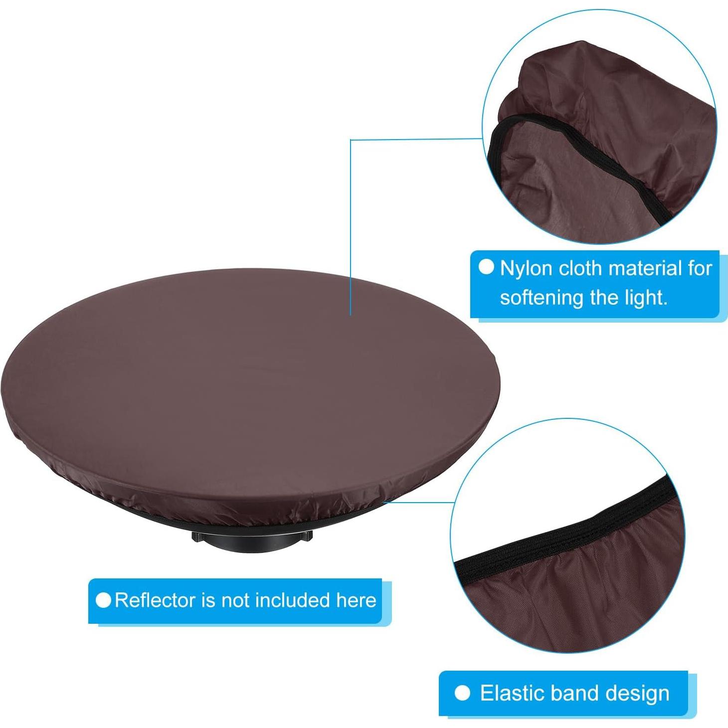 PATIKIL 17" 42cm Soft Diffuser Lamp Cover, 2pcs Cloth Diffuser Strobe Reflector Lamp Sock for Flashing Light Dish Photography Studio, Red