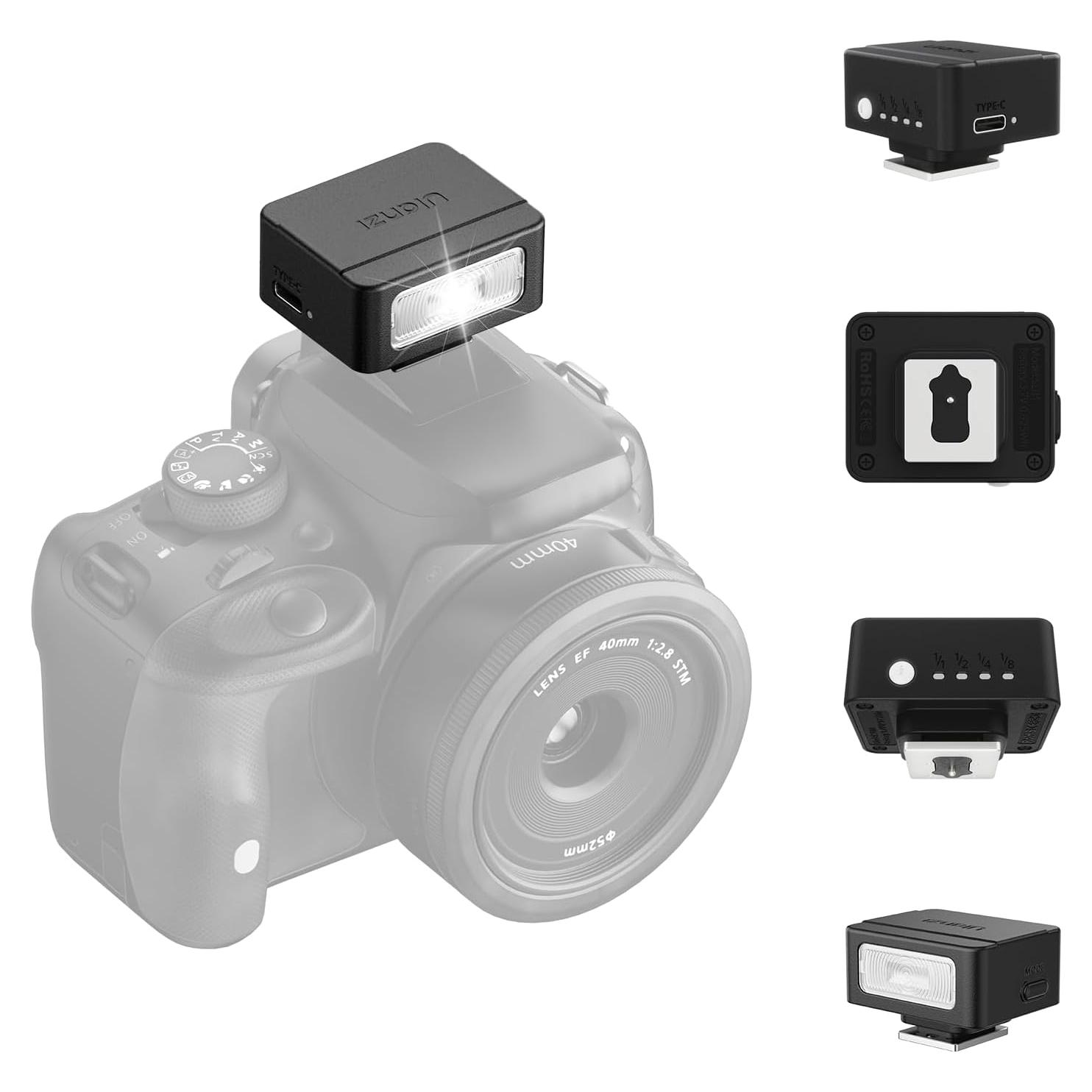 Flash Speedlite ULANZI SL01 Mini - Luz GN8 6500K para Cámaras
