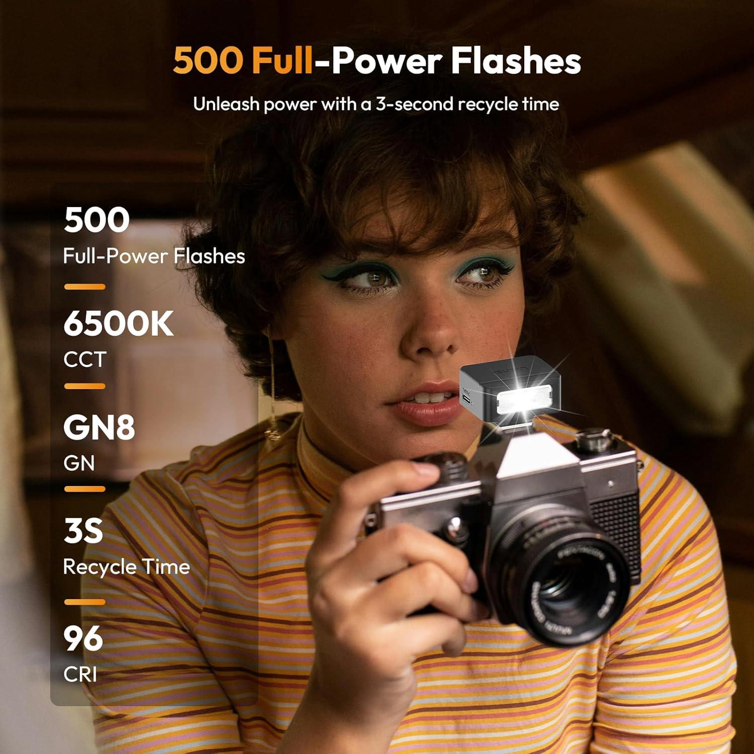 Flash Speedlite ULANZI SL01 Mini - Luz GN8 6500K para Cámaras