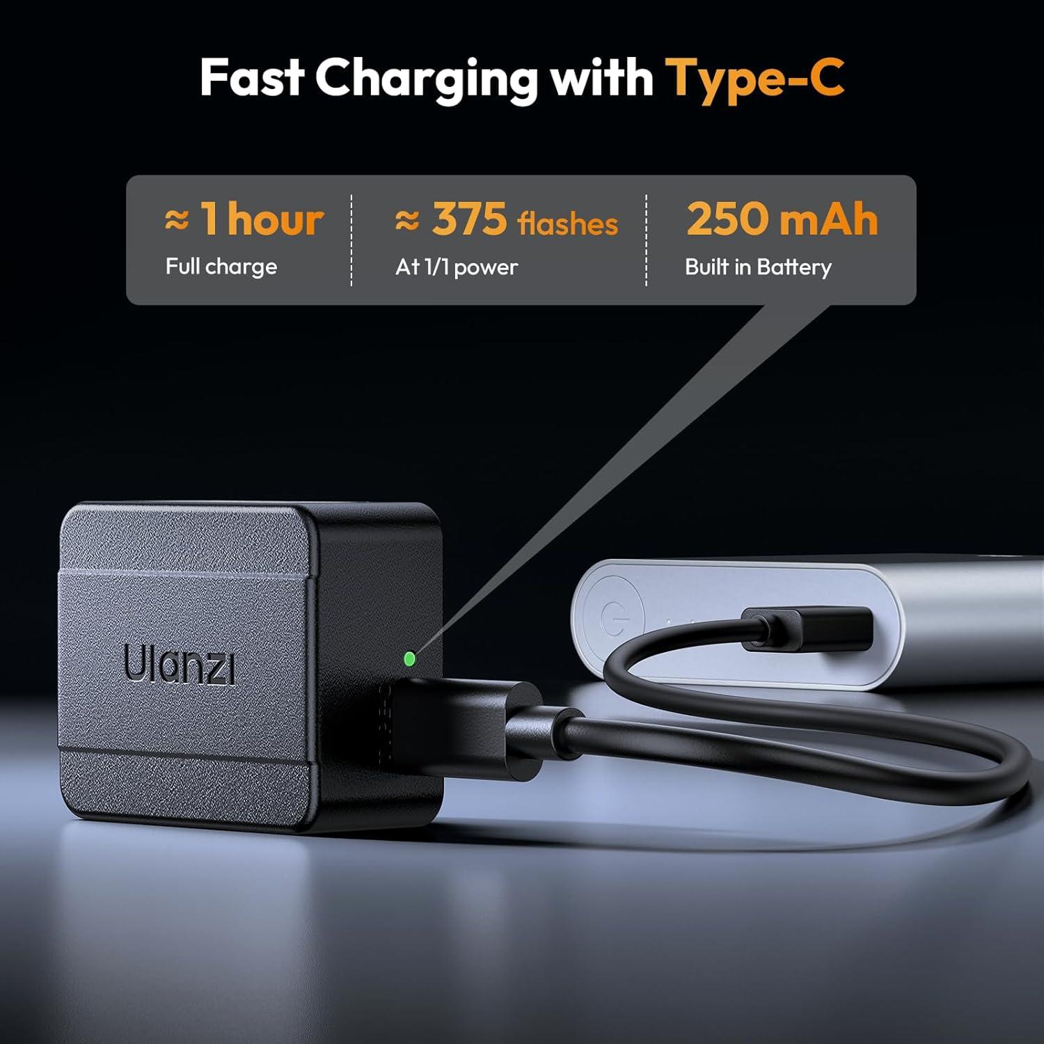 Flash Speedlite ULANZI SL01 Mini - Luz GN8 6500K para Cámaras